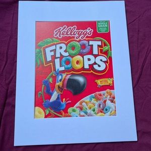 Froot loops Tuscan Sam  mascots Art matted breakfast fruit